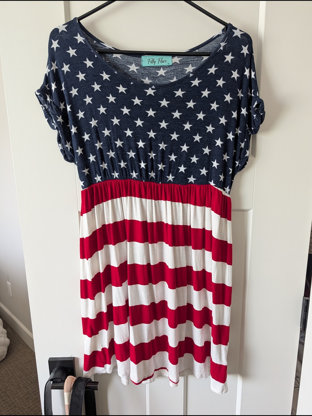 Filly Flair Navy, Red & White Star Stripe Dress